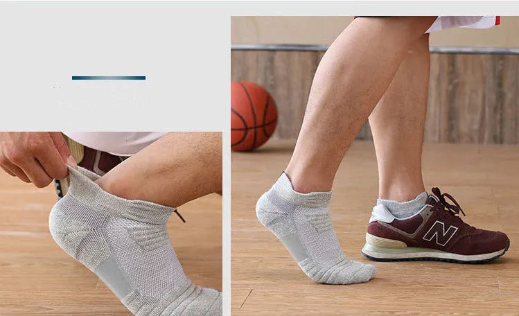 Unisex Breathable Ankle Athletic Socks – Cotton, Anti‑Slip, Running & Gym - 3KDyn